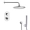 Thermostatic Rain Shower System with Handheld, Rain Shower Head, Shower Faucet Set